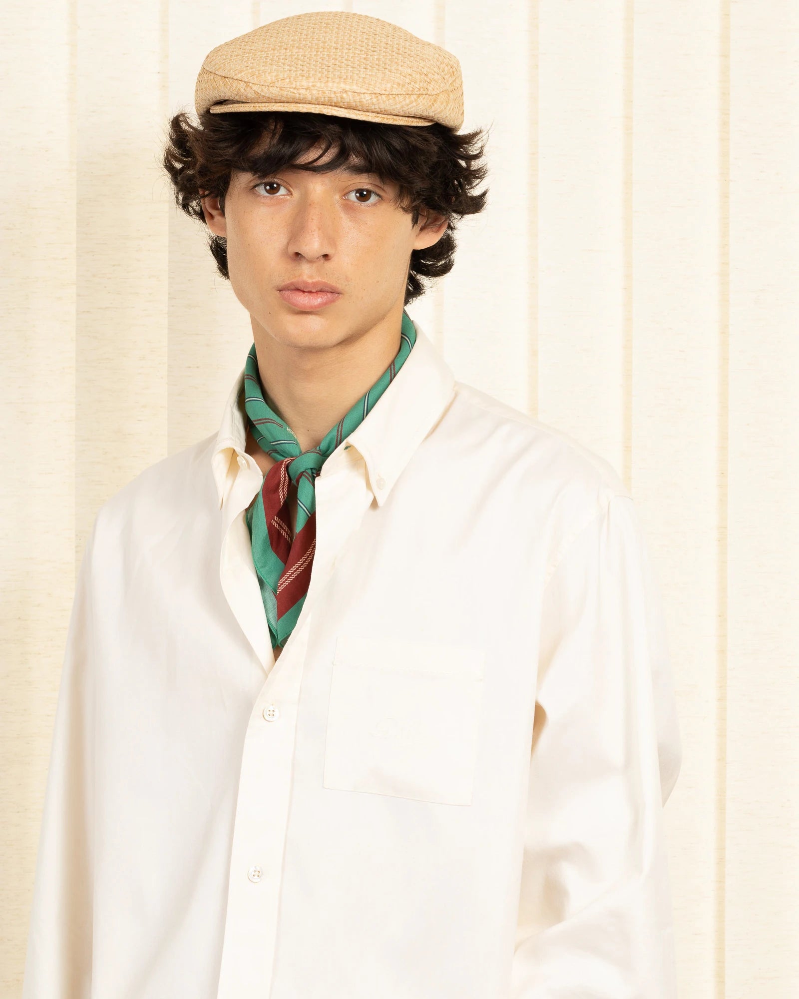 Drôle De Monsieur Le Foulard Rayé Monogramme