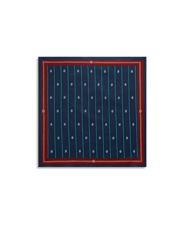 drôle de monsieur Le Foulard Rayé Monogramme