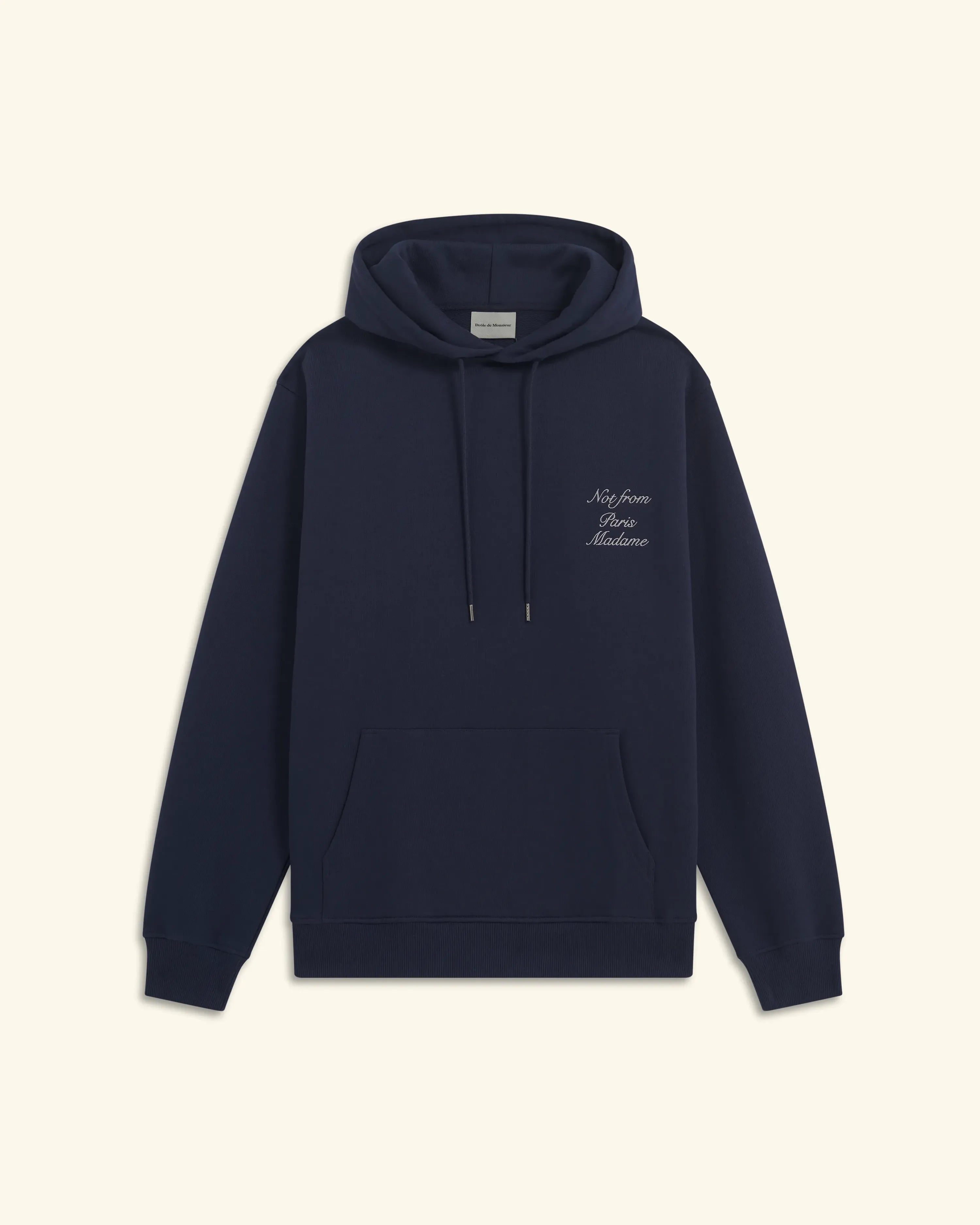 Drôle De Monsieur Le Hoodie Slogan Calligraphie