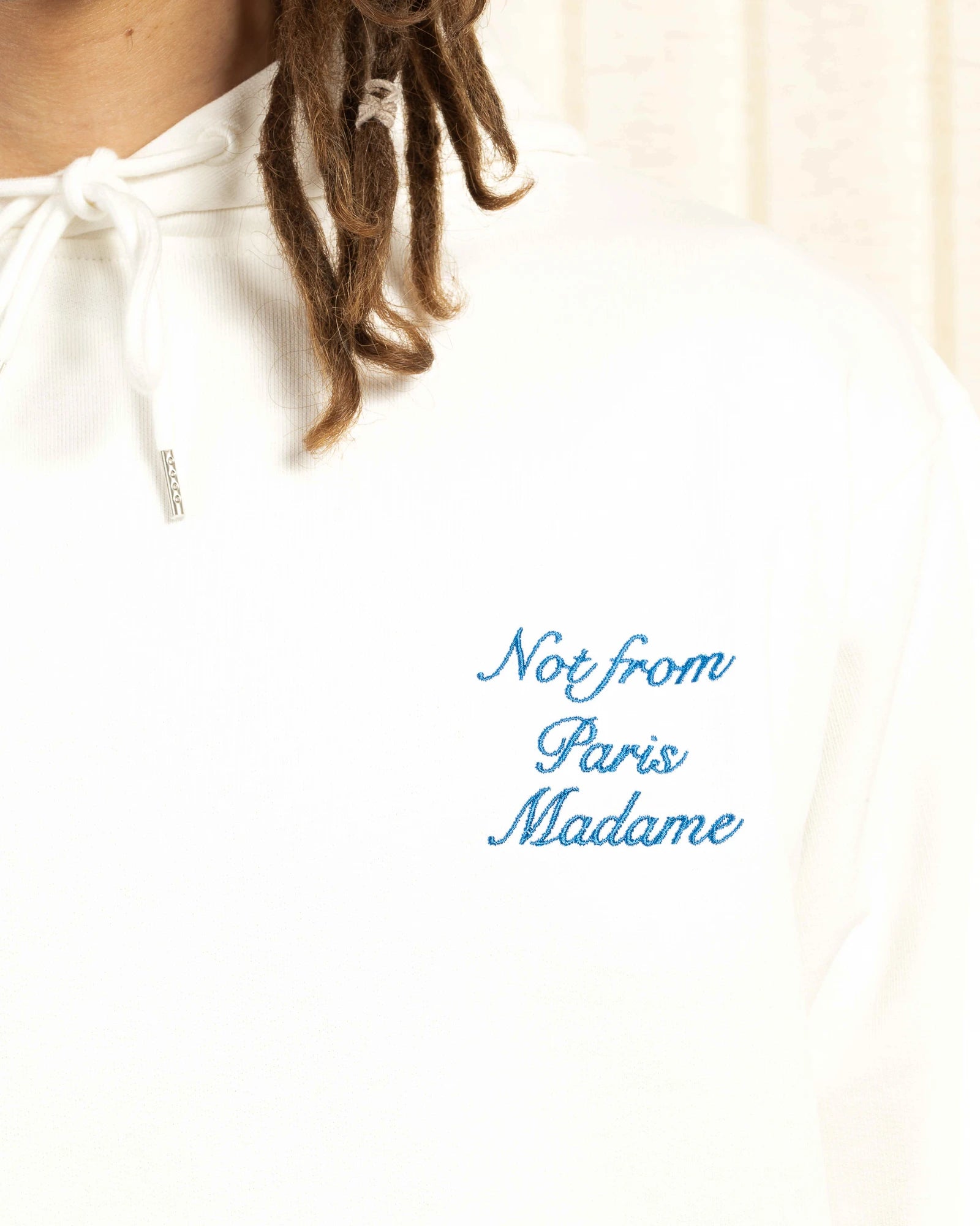 Drôle De Monsieur Le Hoodie Slogan Cursive