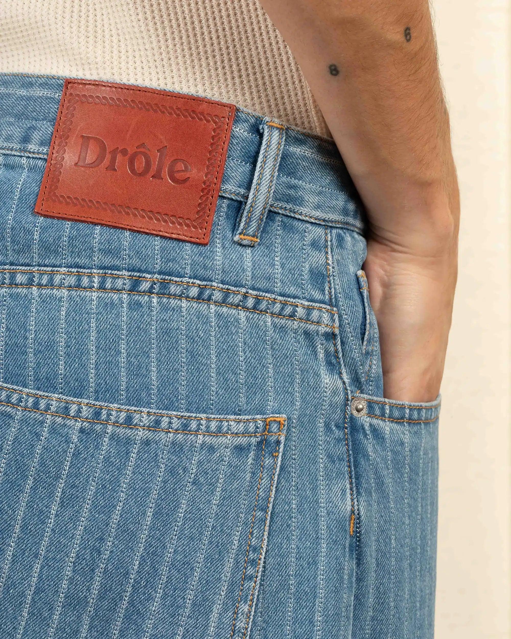 Drôle De Monsieur Le Jean Baggy Rayures