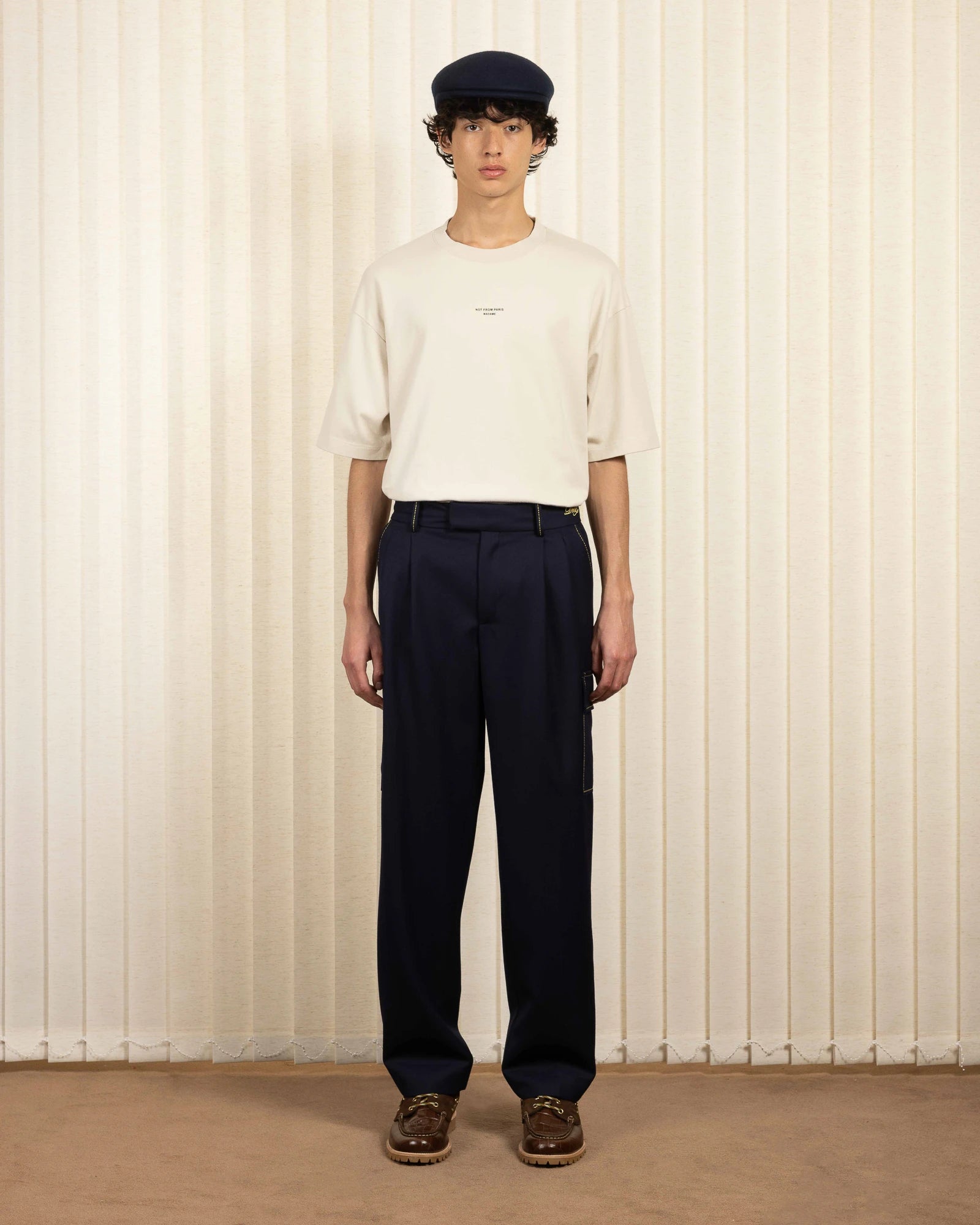 Drôle De Monsieur Le Pantalon Cargo Surpiqué