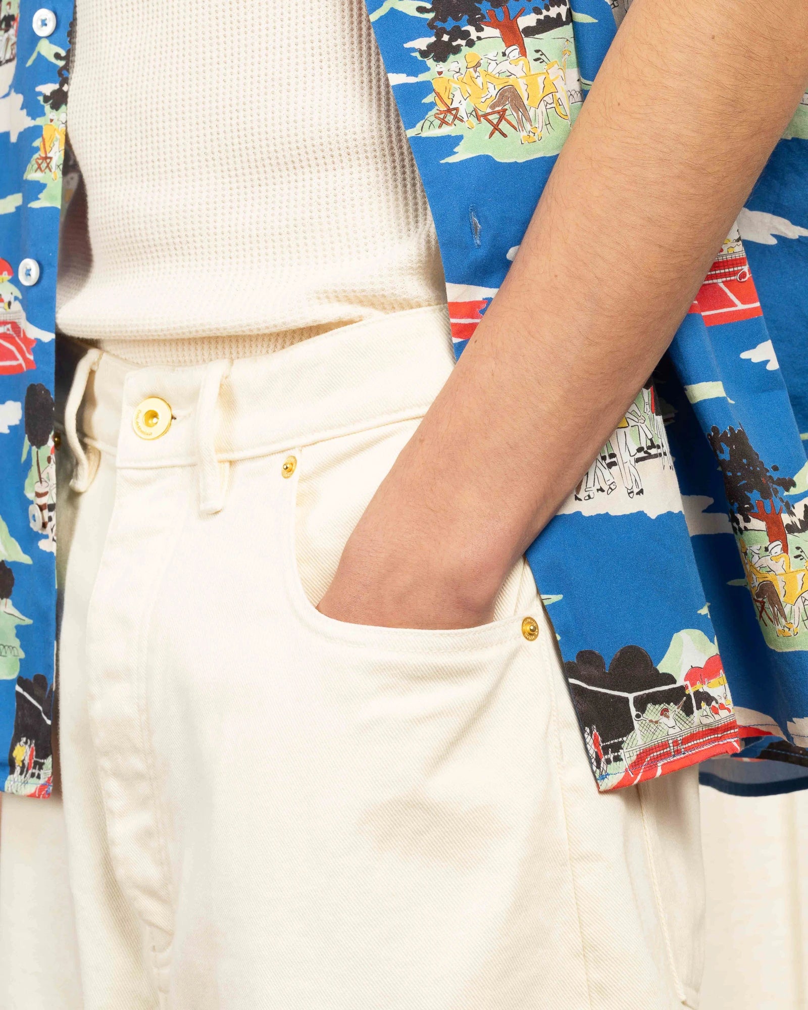 Drôle De Monsieur Le Short Baggy Écru