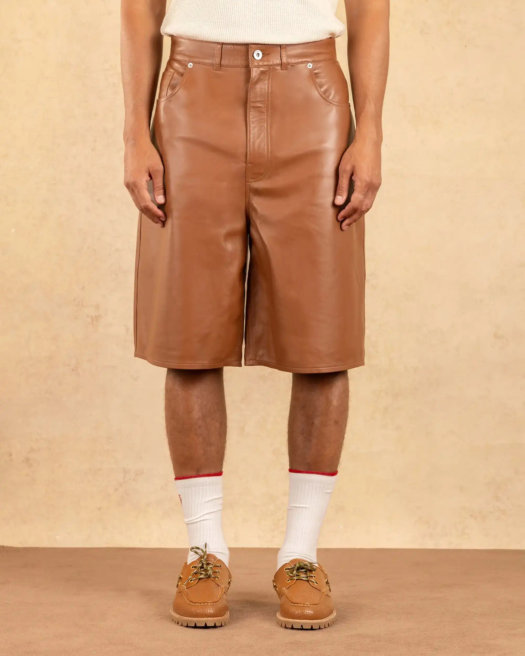 Drôle De Monsieur Le Short Cuir