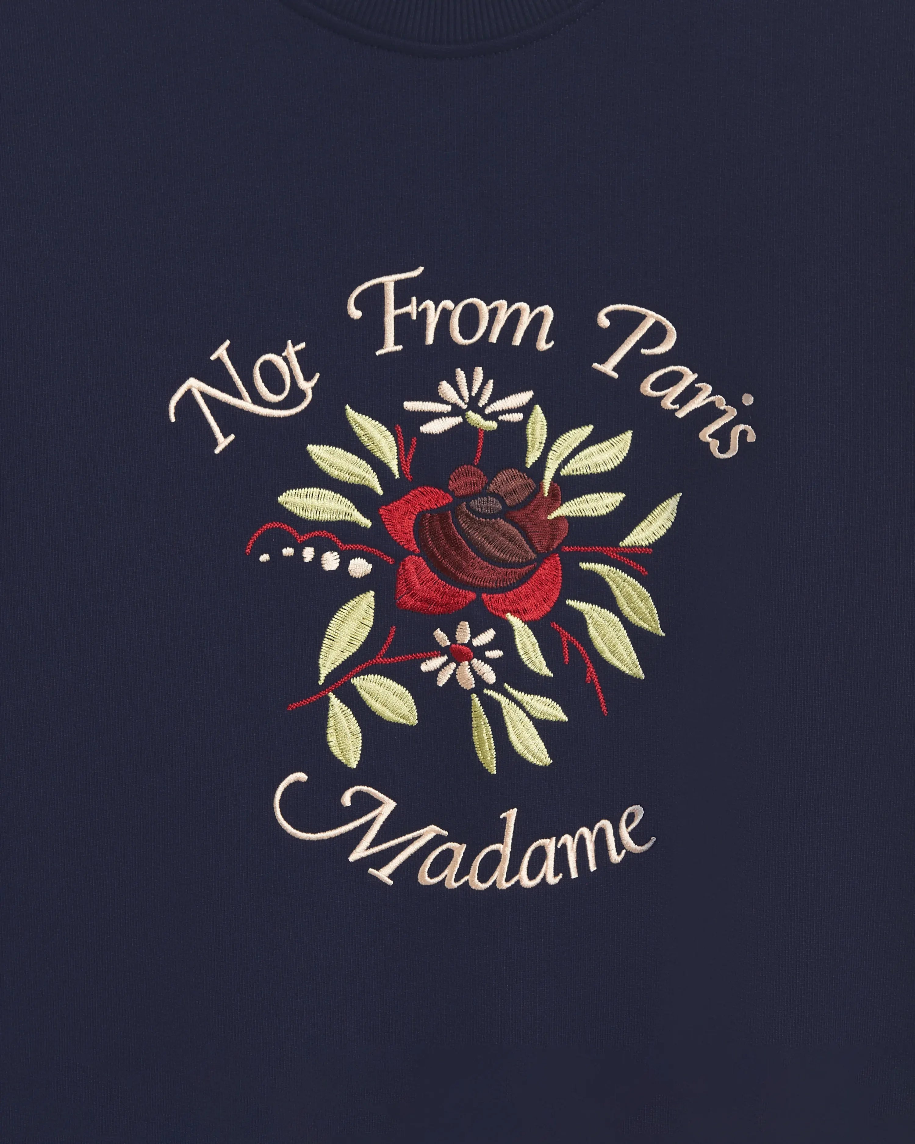 Drôle De Monsieur Le Sweatshirt Slogan Fleurs