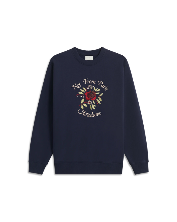 drôle de monsieur Le Sweatshirt Slogan Fleurs