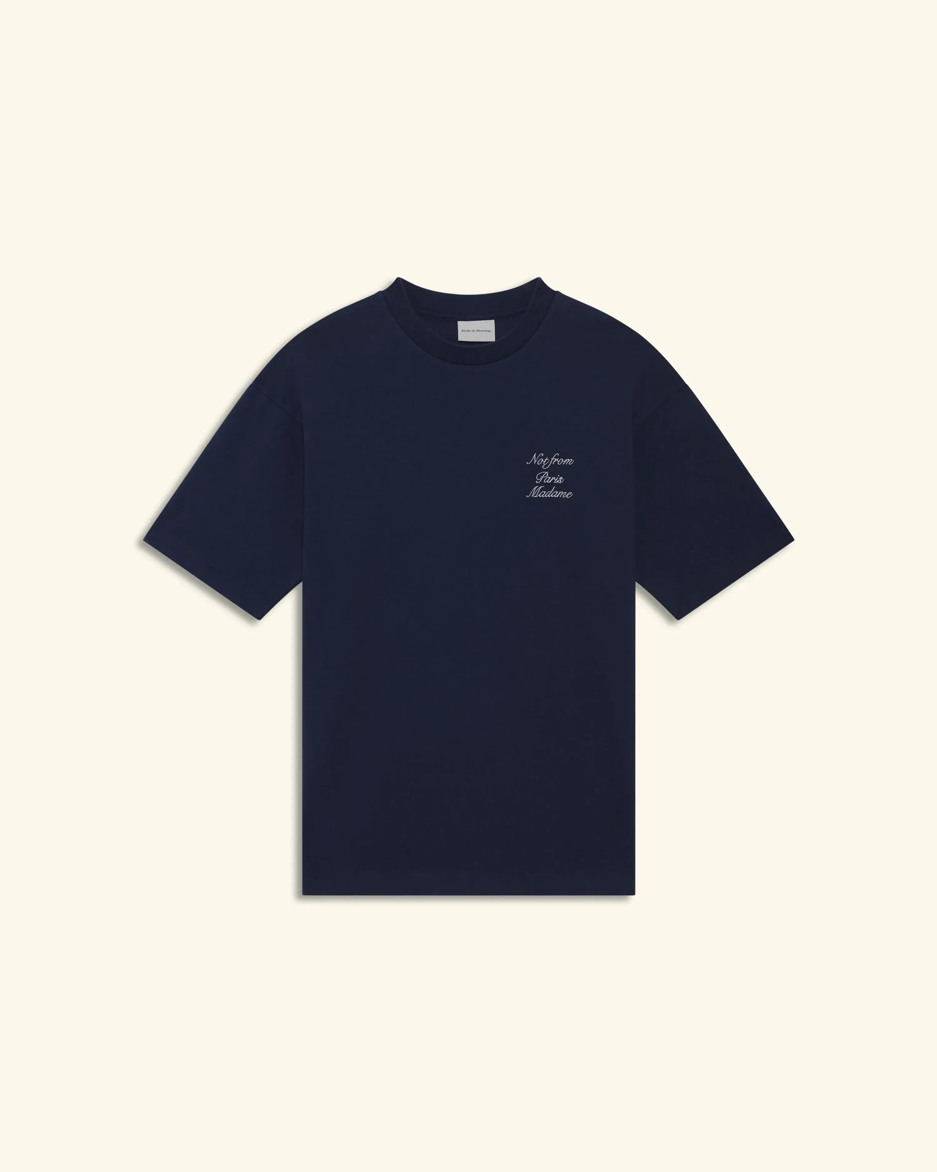 Drôle De Monsieur Le T-Shirt Slogan Calligraphie