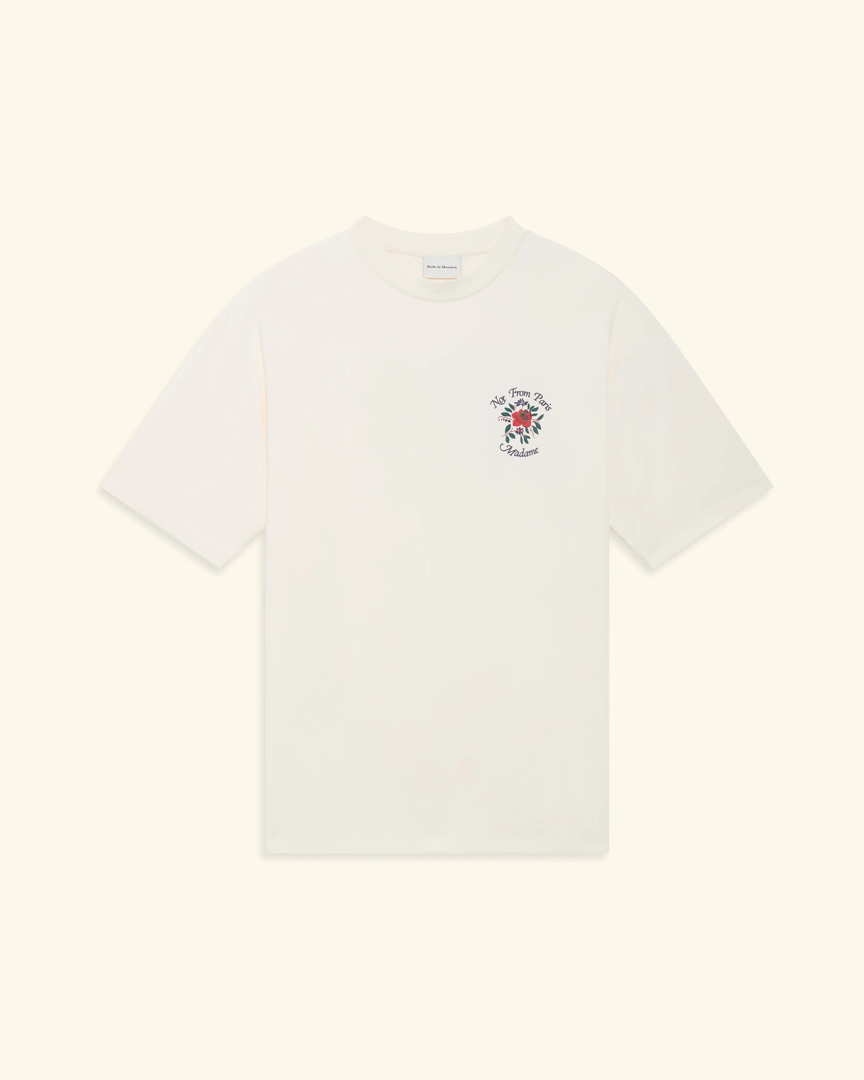 Drôle De Monsieur Le T-Shirt Slogan Fleurs