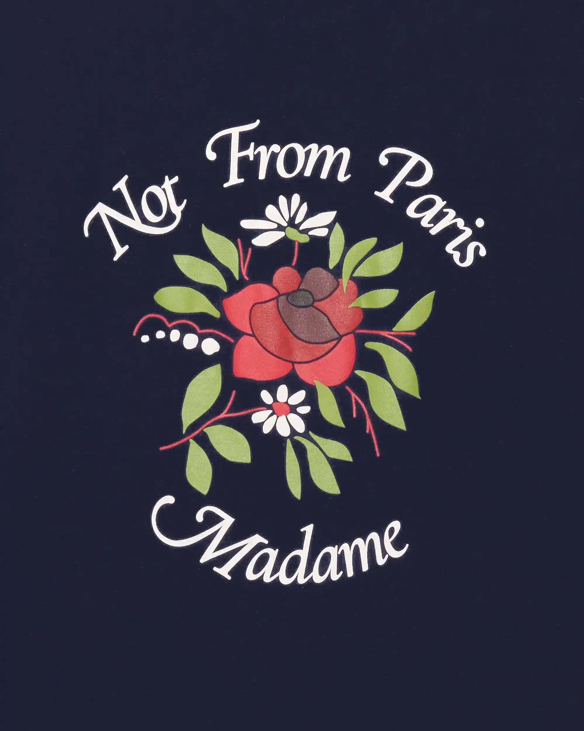 Drôle De Monsieur Le T-Shirt Slogan Fleurs