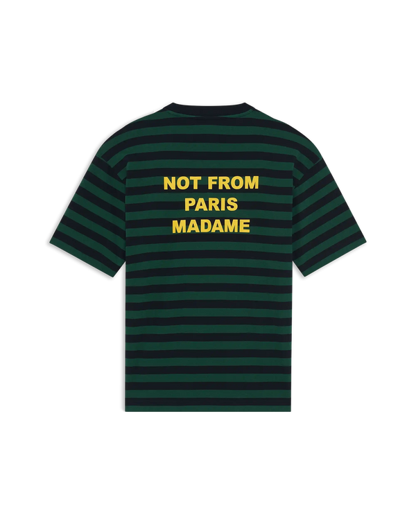 drôle de monsieur Le T-Shirt Slogan Rayé