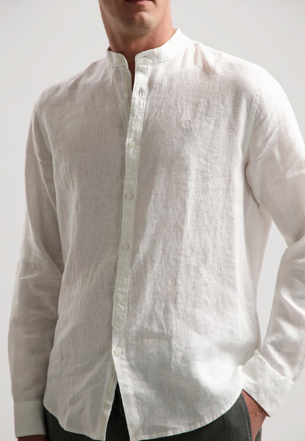 Dstrezzed Andru Mao Shirt Linen White
