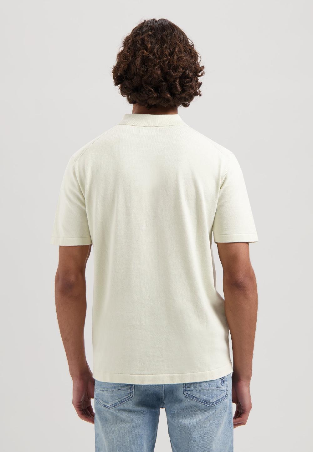 Dstrezzed Dorian Zip Polo Silver Birch