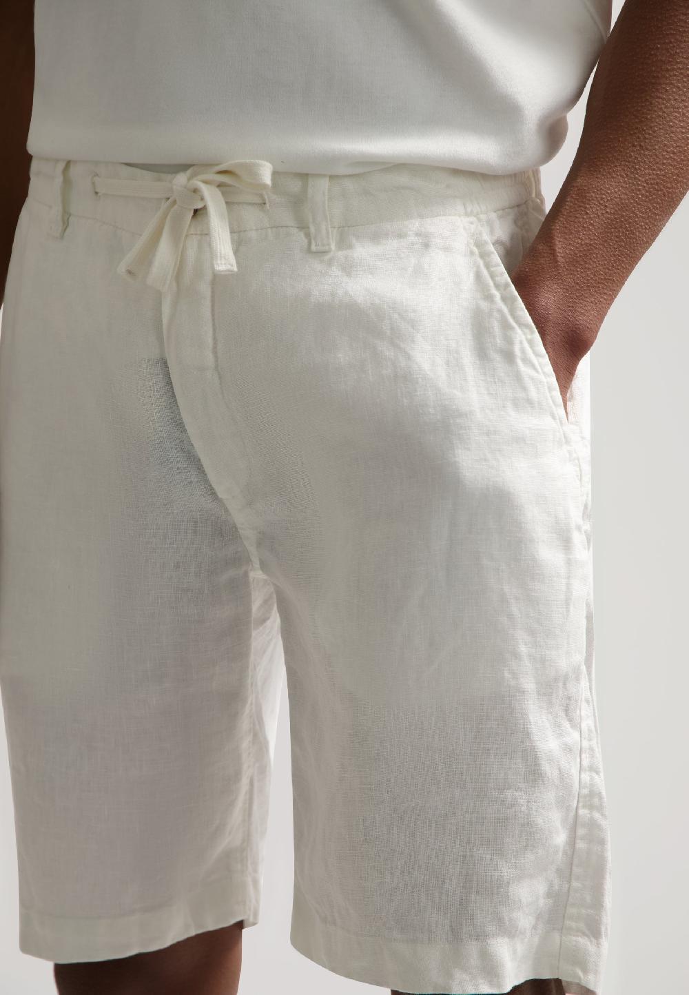 Dstrezzed Logan Beach Shorts Linen White