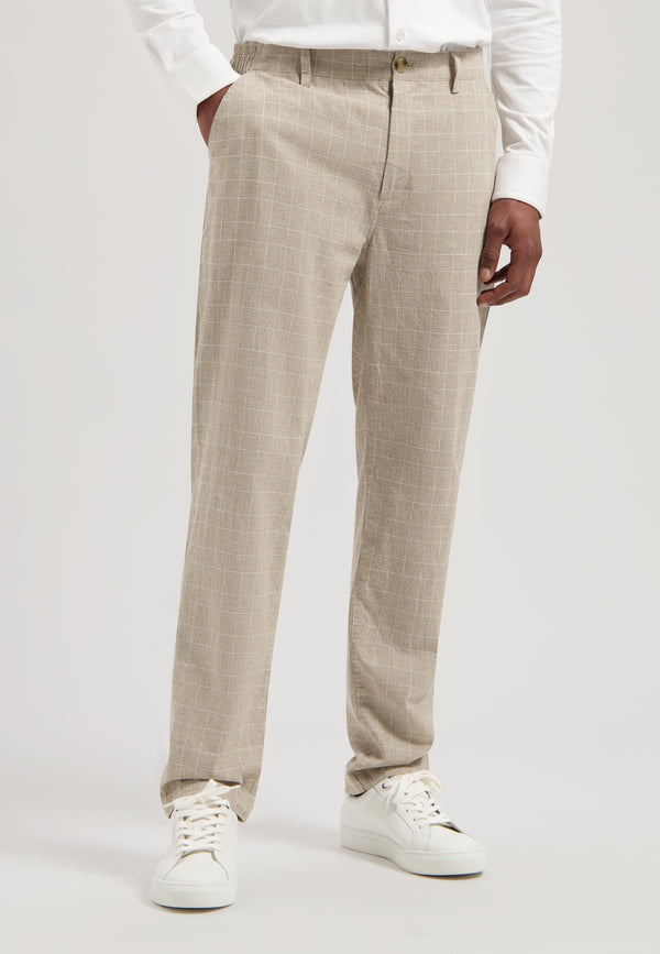 dstrezzed Logan Pants Linen Check Timber Wolf