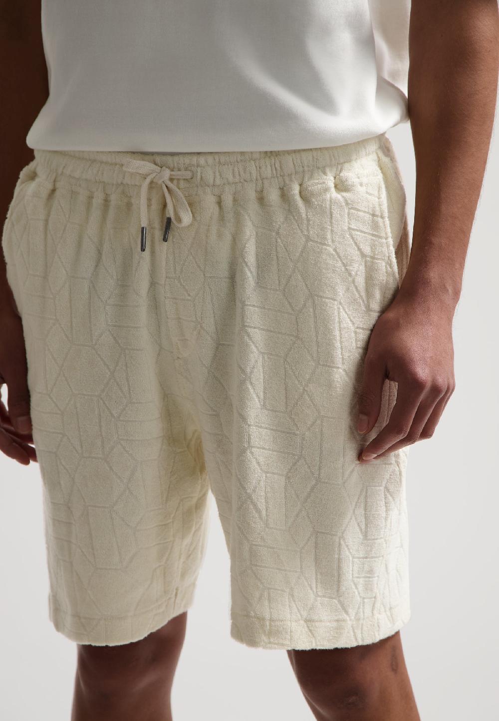 Dstrezzed Logan Shorts Jacquard Toweling Offwhite
