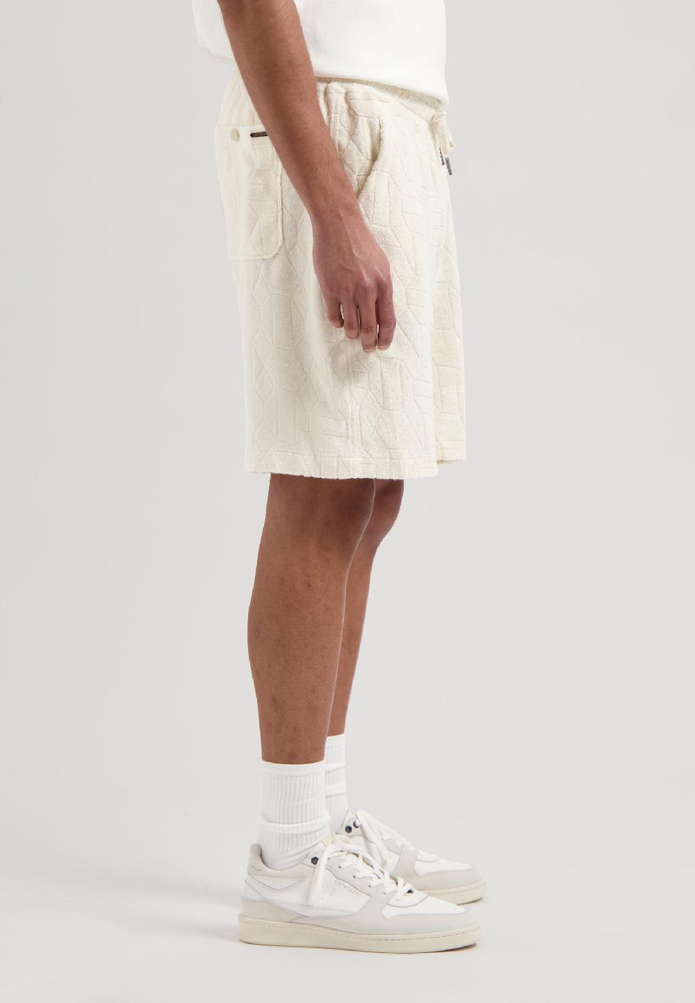Dstrezzed Logan Shorts Jacquard Toweling Offwhite