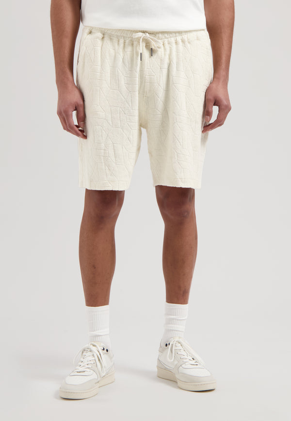 dstrezzed Logan Shorts Jacquard Toweling Offwhite dstrezzed Logan Shorts Jacquard Toweling Offwhite