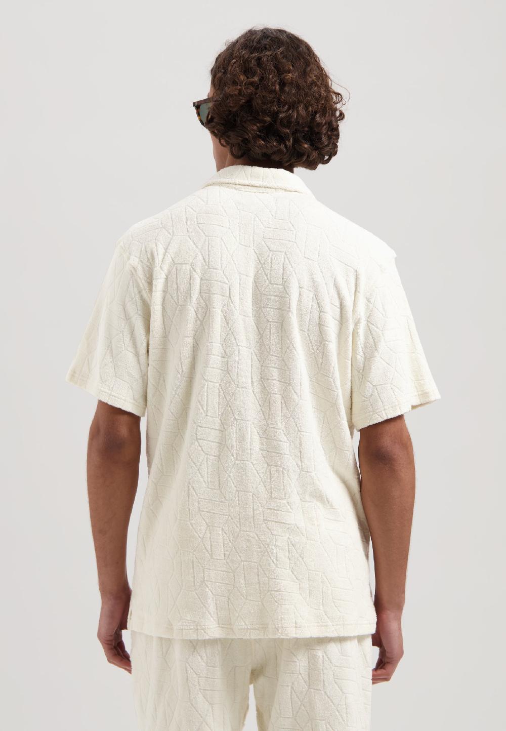 Dstrezzed Myron Shirt Jacquard Toweling Offwhite