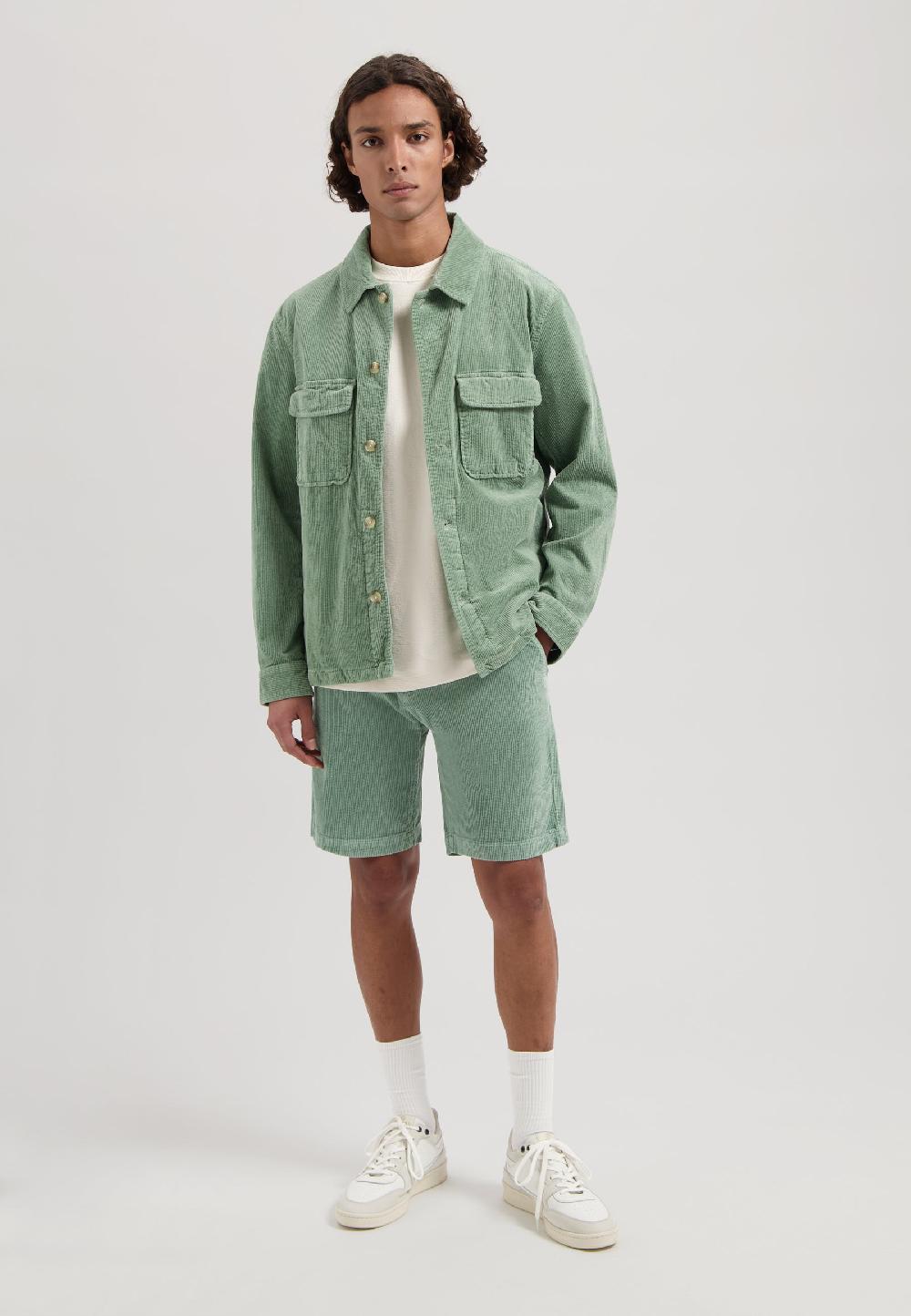 Dstrezzed Petey Overshirt Wide Ribcord Lily Pad