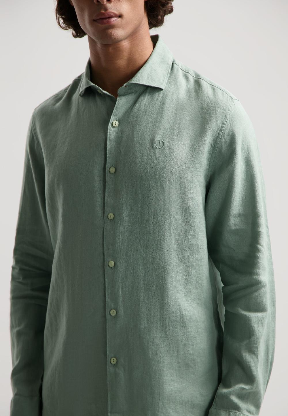 Dstrezzed The Jagger Shirt Linen Lily Pad