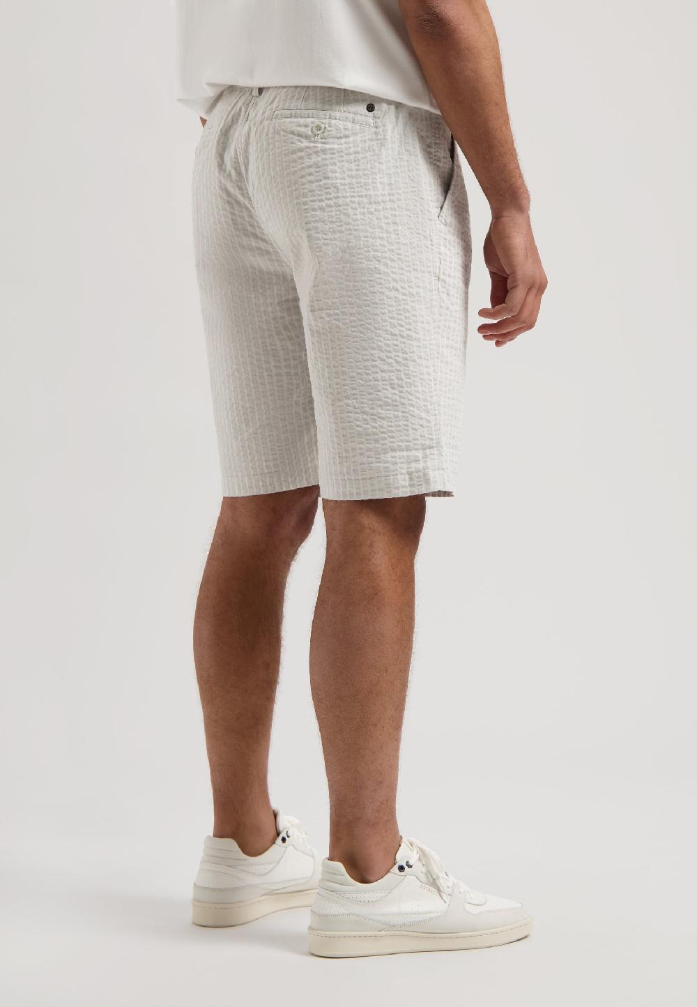 Dstrezzed Logan Easy Shorts Seersucker Silver Birch