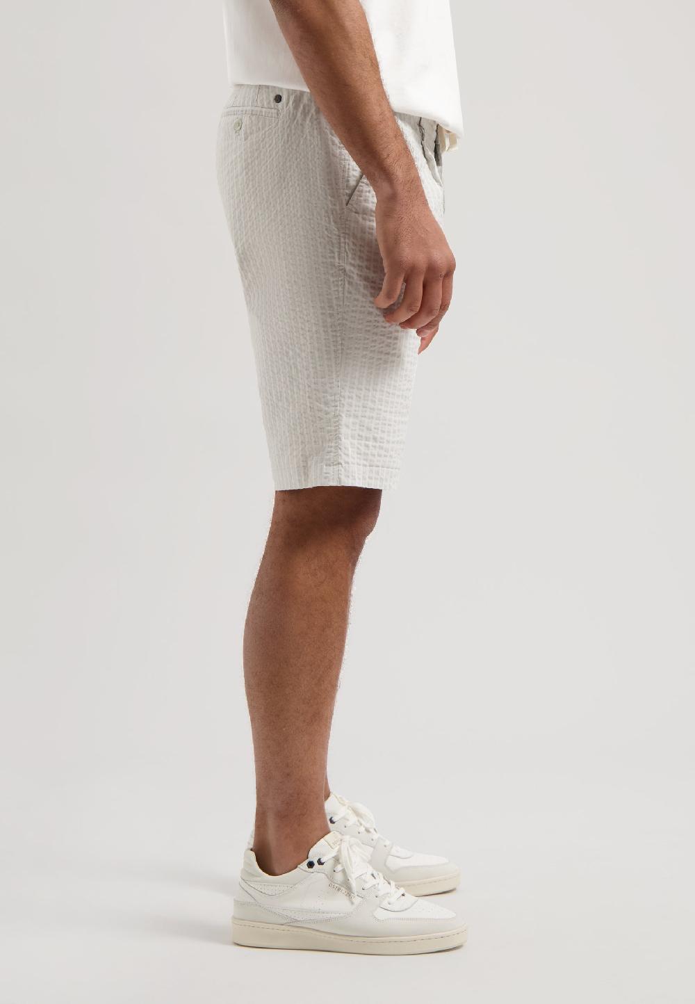 Dstrezzed Logan Easy Shorts Seersucker Silver Birch