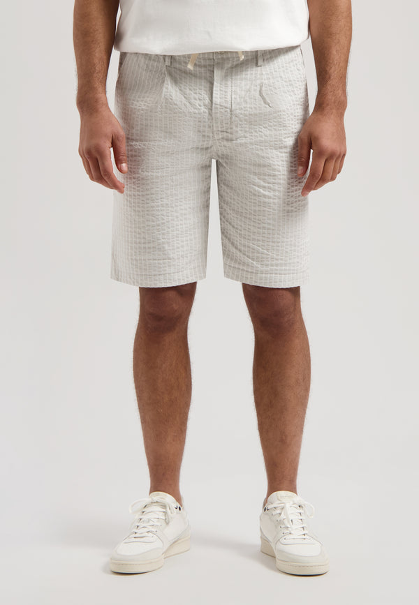 dstrezzed Logan Easy Shorts Seersucker Silver Birch dstrezzed Logan Easy Shorts Seersucker Silver Birch