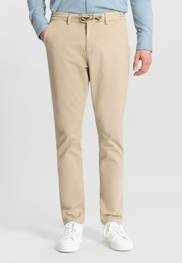 dstrezzed The Lancaster Tapered Jogger Twill Knit Sand