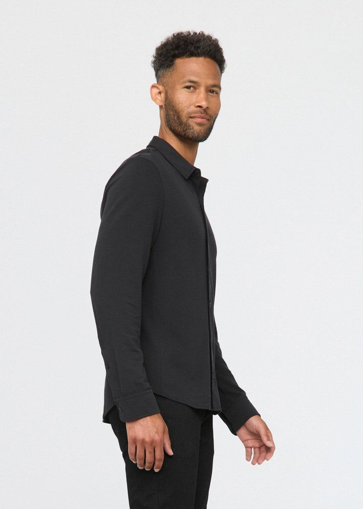 Duer Air Flow Pique Button Down - Black