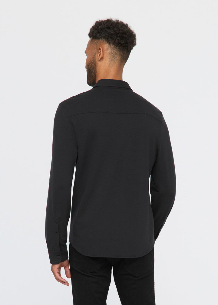 Duer Air Flow Pique Button Down - Black