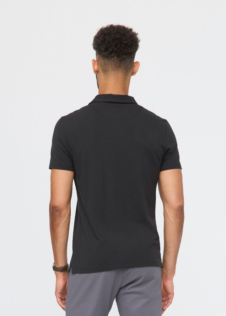 Duer Air Flow Pique Polo - Black