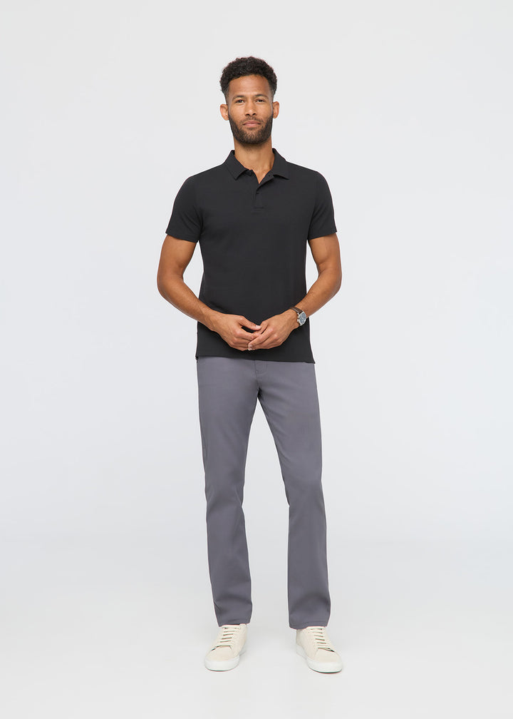 duer Air Flow Pique Polo - Black