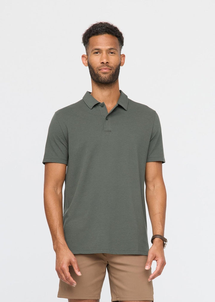 duer Air Flow Pique Polo - Thyme