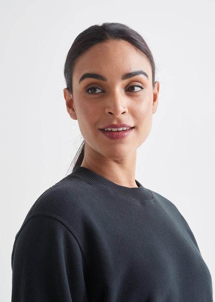 Duer Brushed Terry Performance Crew - Black