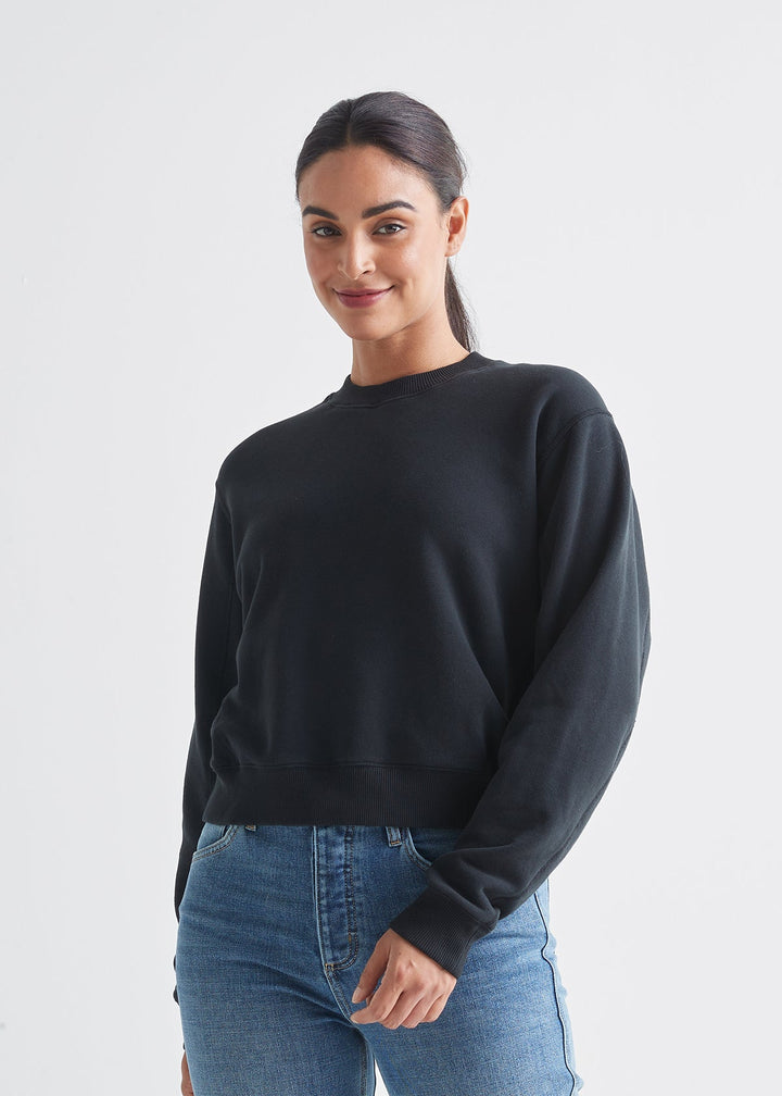 duer Brushed Terry Performance Crew - Black