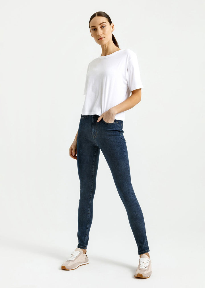 duer Four Way Flex High Rise Skinny - Dark Stone