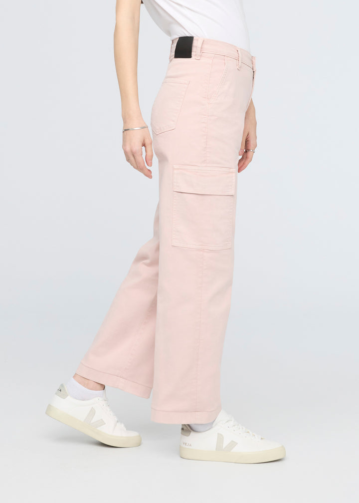 Duer LuxTwill High Rise Cargo Pant - Soft Rose