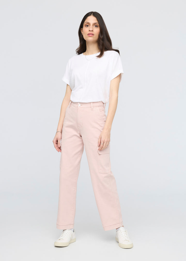 duer LuxTwill High Rise Cargo Pant - Soft Rose