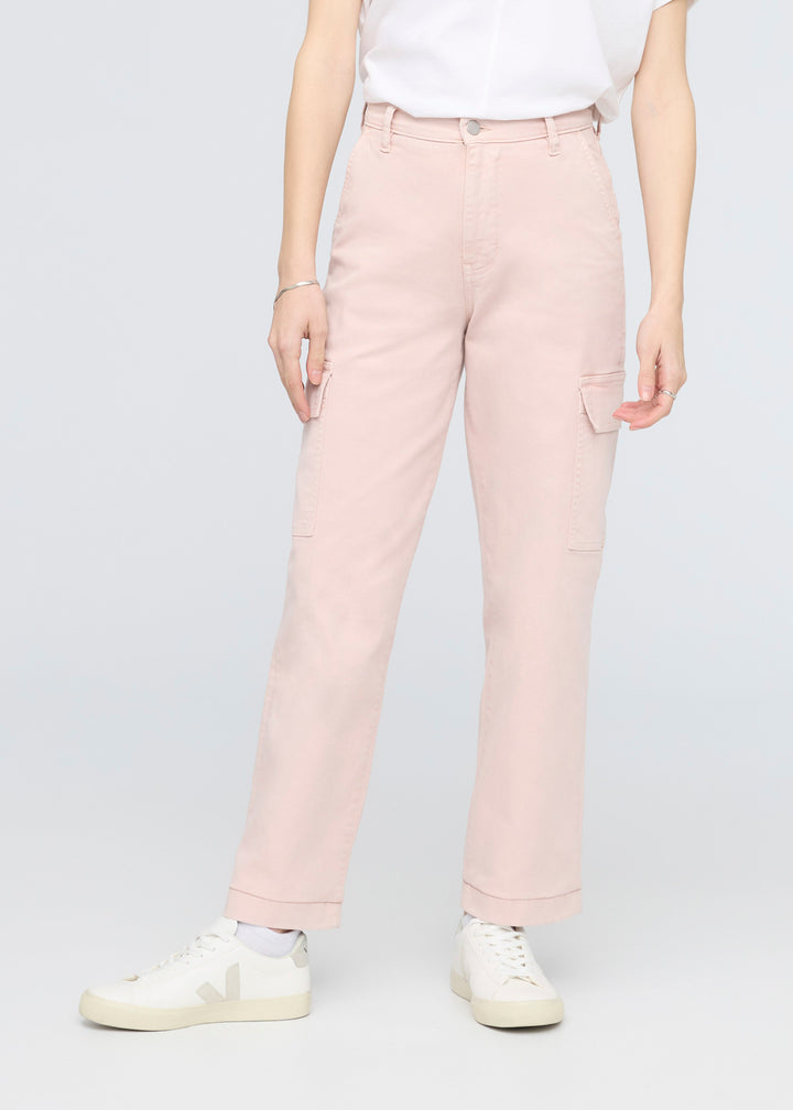 Duer LuxTwill High Rise Cargo Pant - Soft Rose