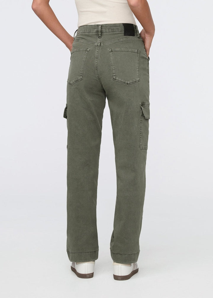 Duer LuxTwill High Rise Cargo Pant - Thyme