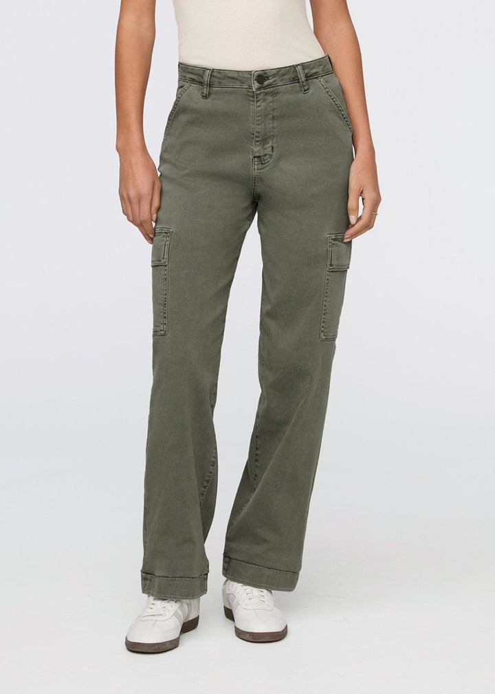 Duer LuxTwill High Rise Cargo Pant - Thyme