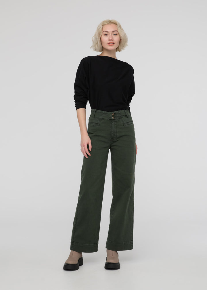 duer LuxTwill High Rise Trouser - Peat