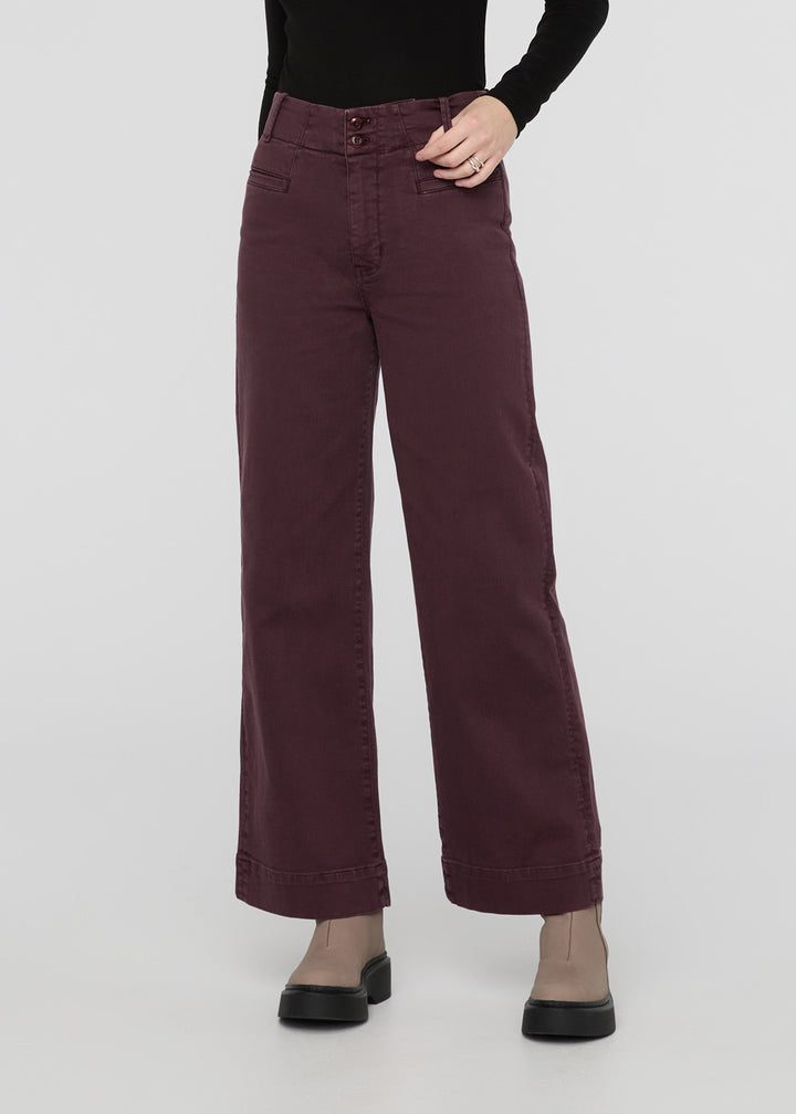 Duer LuxTwill High Rise Trouser - Raisin