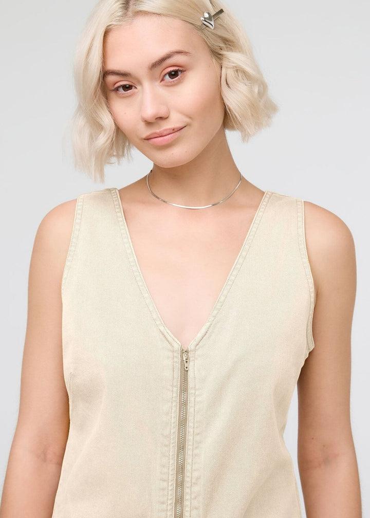 Duer LuxTwill Jumpsuit - Ecru