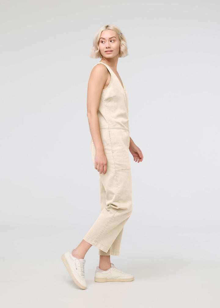 Duer LuxTwill Jumpsuit - Ecru