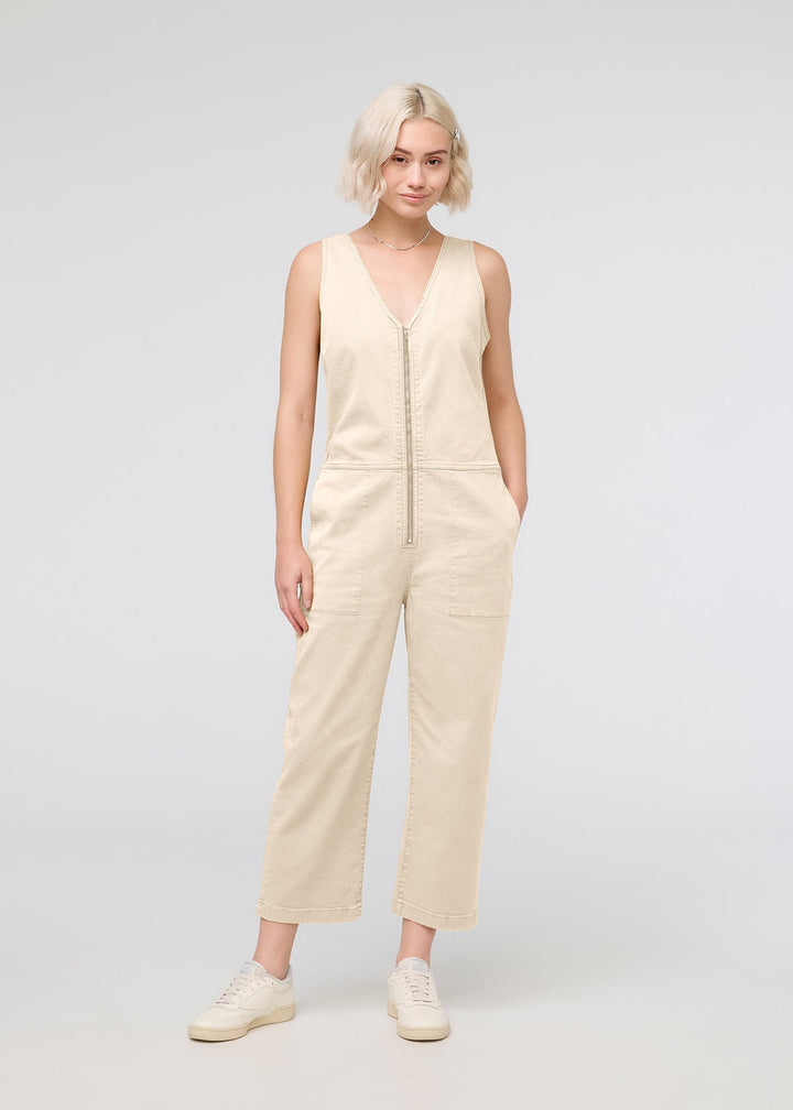 duer LuxTwill Jumpsuit - Ecru