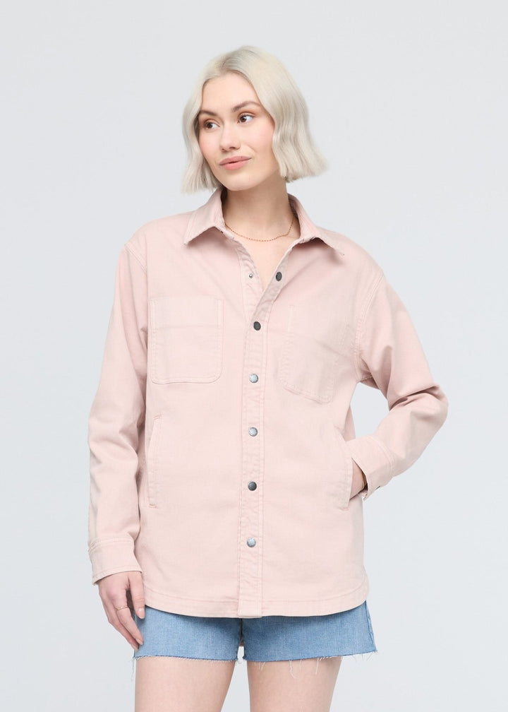 duer LuxTwill Overshirt - Soft Rose