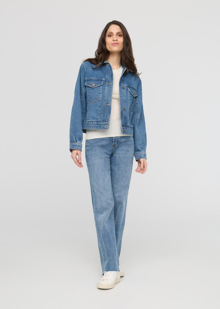 Duer Midweight Denim Pleated Jacket - Vintage Wash