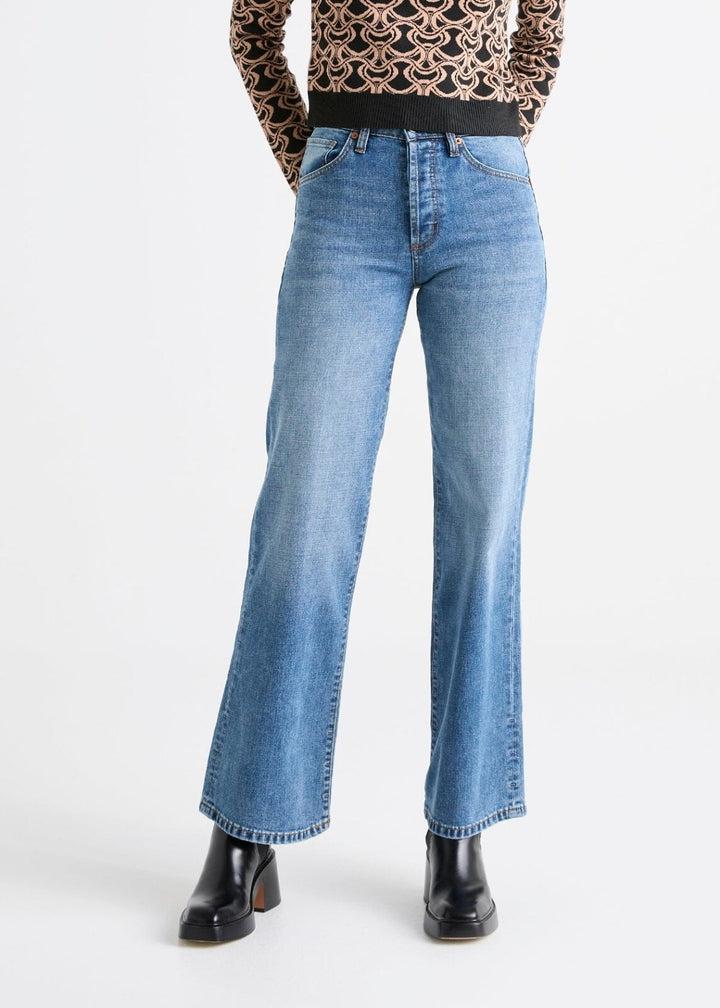 Duer Midweight Denim Wide Leg (Button Fly) - Vintage