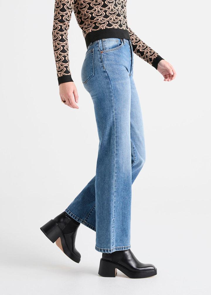 Duer Midweight Denim Wide Leg (Button Fly) - Vintage